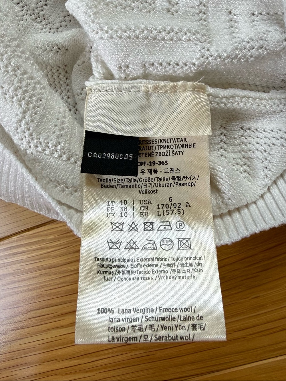 Fendi FF Motif Pencil Skirt 100% Wool - Picture 5 of 9